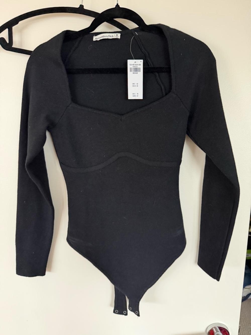 NWT Sweater Black Long Sleeve Bodysuit- Abercrombie